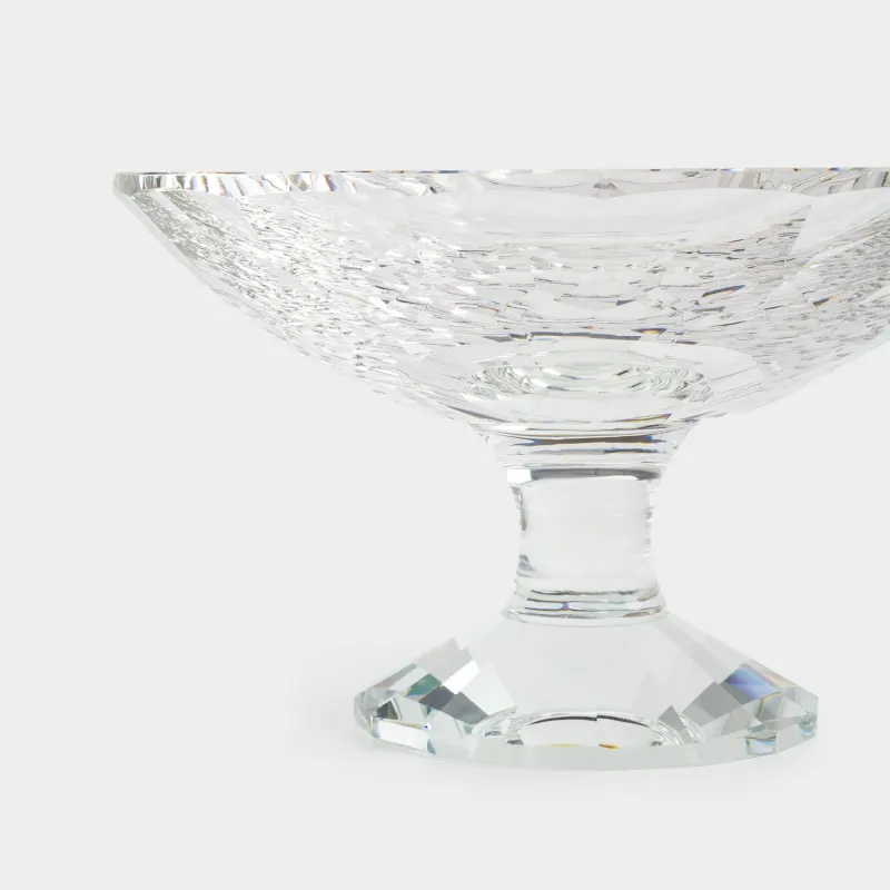 Ваза для фруктов, 20х12 см, на ножке, стекло, Diamond, image-3