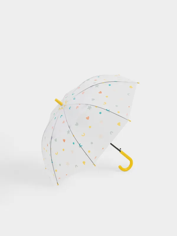 Зонт-трость, 70 см, детский, полиоксиэтилен, желтый, Фигурки, Aspen, image-0