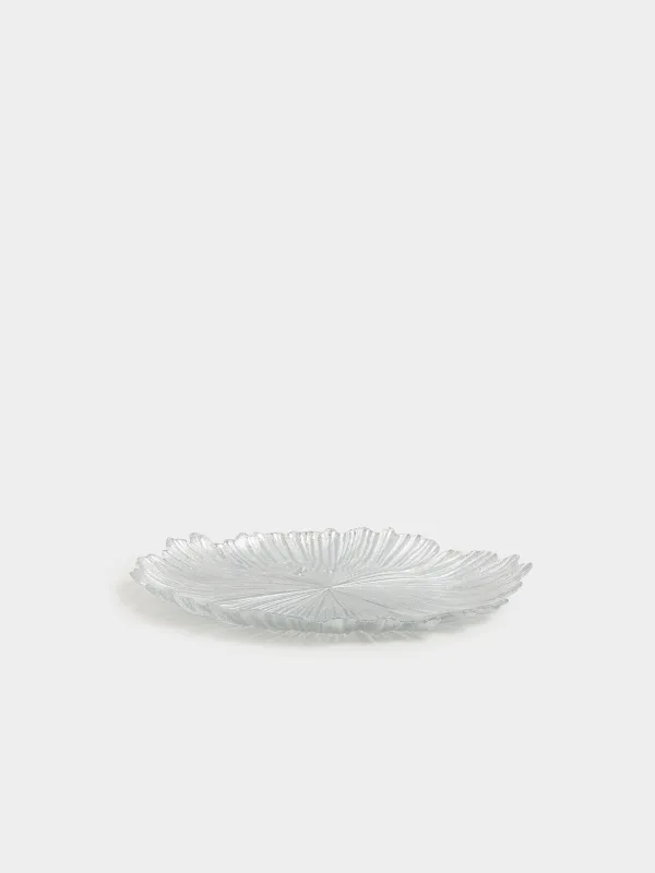 Тарелка обеденная, 28 см, стекло Р, серебристая, Verge, image-2