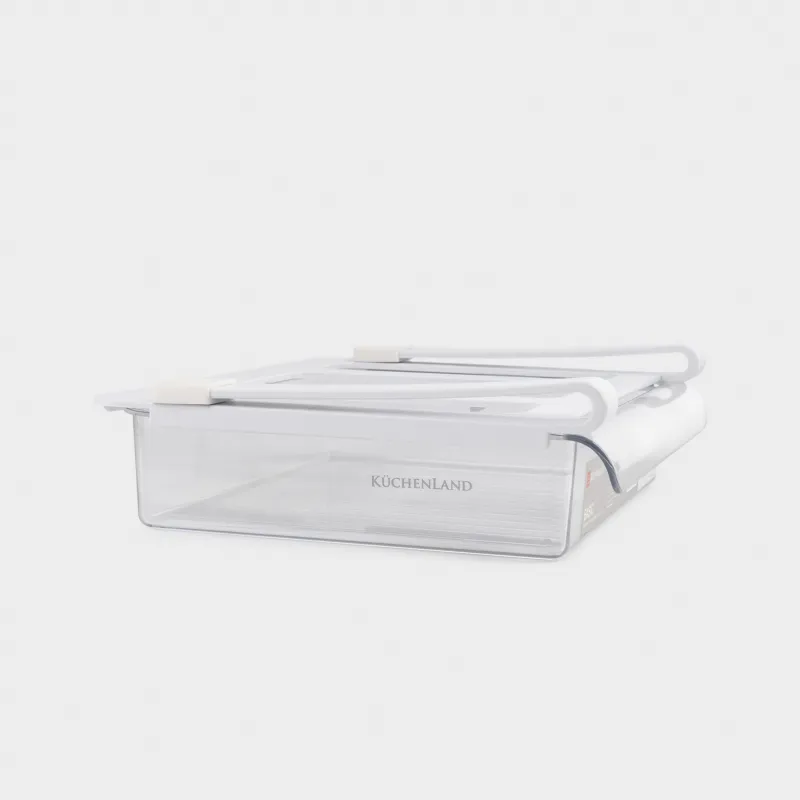 Полка-органайзер для холодильника, 27х20 см, подвесная, пластик/нейлон, прозрачная, Basic