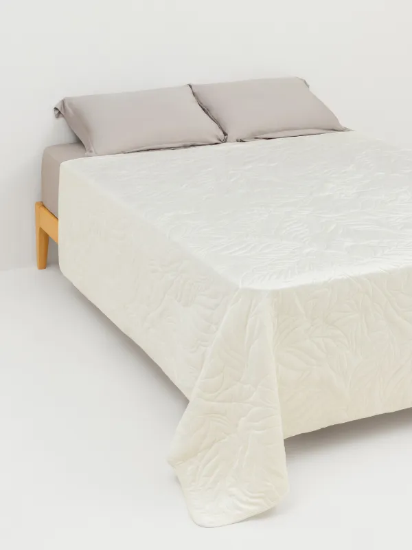 Покрывало, 220х240 см, стеганое, Листья, Stitch velvet, image-0