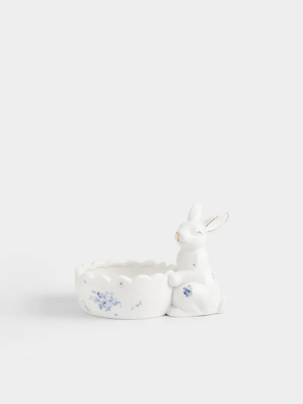 Пиала, 12х5 см, 350 мл, фарфор P, бело-золотистая, Кролик, Tradition Easter, image-0