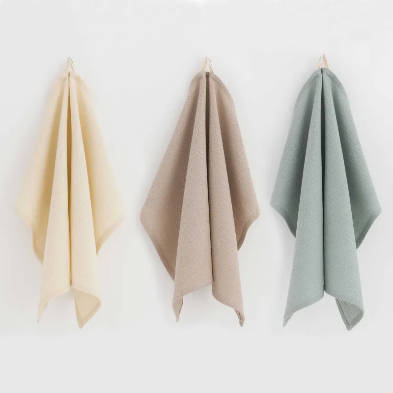 Полотенце кухонное, 40х60 см, 3 шт, хлопок, ментоловое/коричневое/бежевое, Waffle, image-10