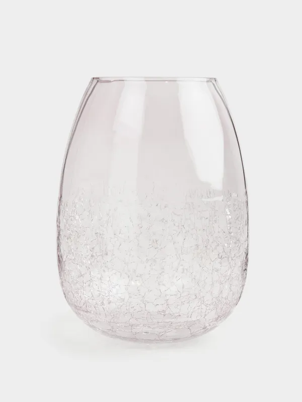 Ваза для цветов, 25 см, стекло, Ice, image-1