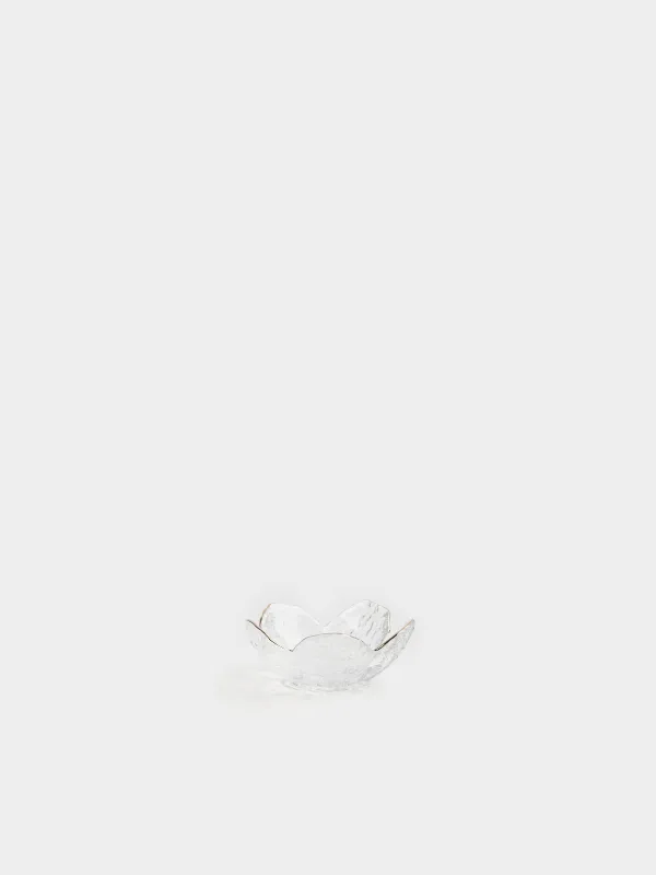 Пиала, 10х4 см, с золотистым кантом, Цветок, Glacial color, image-0