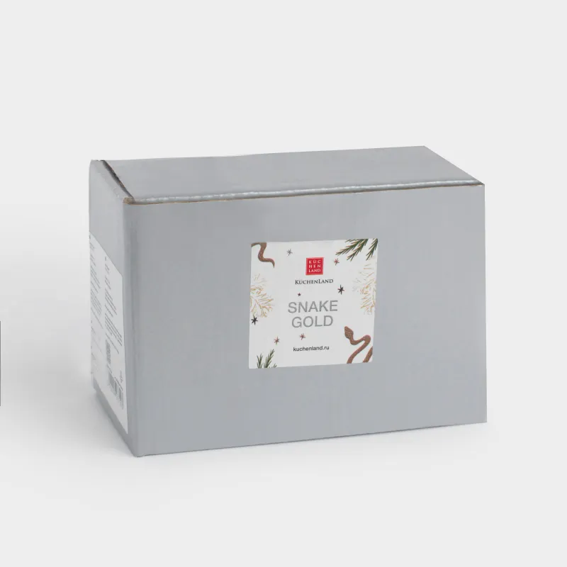 Статуэтка, 13 см, полирезин, молочно-золотистая, Змея, Snake gold, image-4