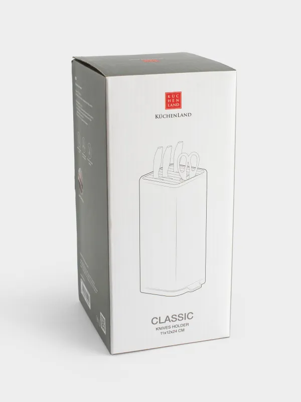 Подставка для ножей, 24 см, универсальная, металл/пластик, Classic, image-5