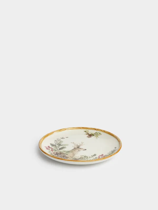 Тарелка закусочная, 22 см, Олень и ягоды, Berries&deer, image-1