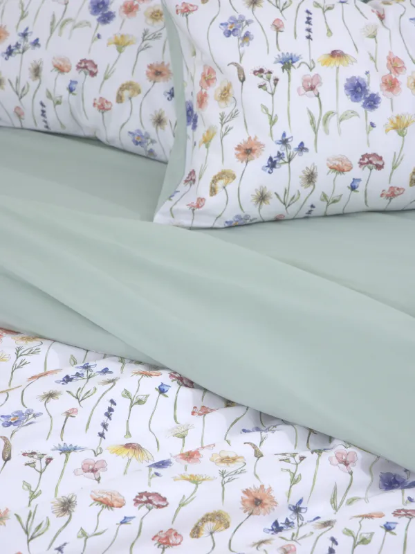 Постельное белье, евро, сатин, Цветы, Satin, image-3