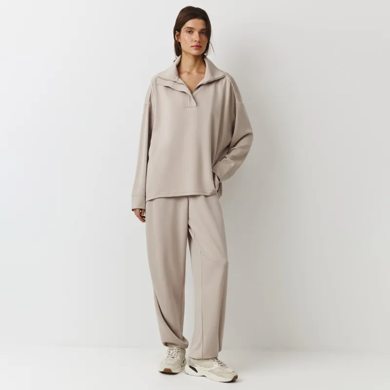 Брюки женские, р. L, модал/полиэстер/спандекс, бежевые, Alice