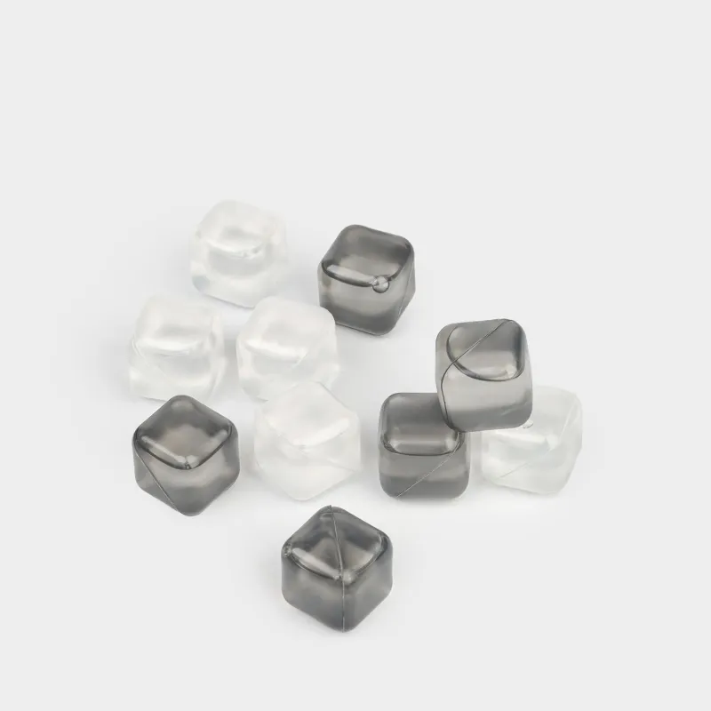 Набор кубиков для охлаждения напитков, 10 шт, пластик, белый/серый, Cool party