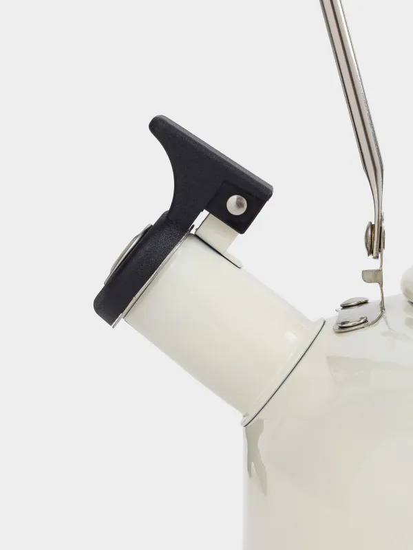 Чайник, 2,7 л, со свистком, сталь, молочный, Nostalgia, image-3