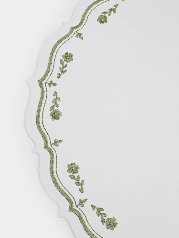 Салфетка под приборы, 38 см, Винтажные цветы, Rock embroidery, image-2
