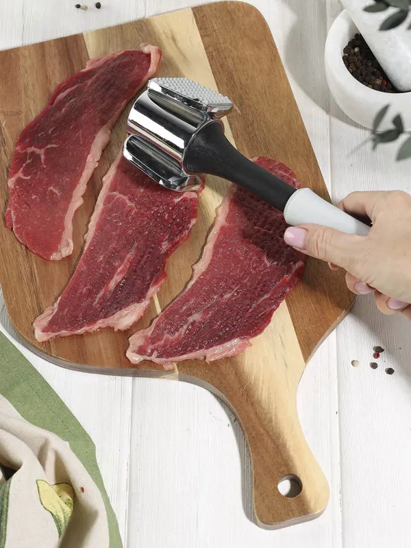 Молоток для отбивания мяса, 23 см, с тендерайзером, серый, Grinding, image-6