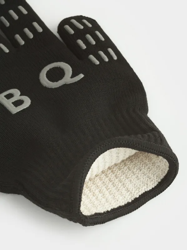 Перчатка термозащитная, размер М, полиэстер/силикон, черная, BBQ, image-3