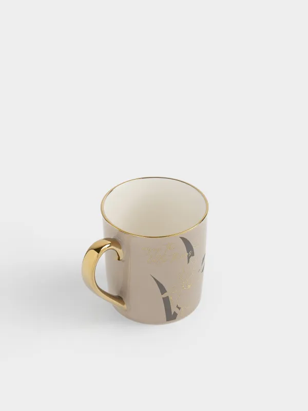 Кружка, 300 мл, Ирисы, Flower gold, image-1