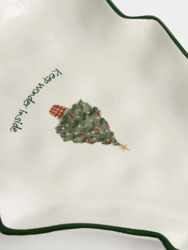 Блюдо, 31х27 см, Нарядная елка, Christmas green, image-3