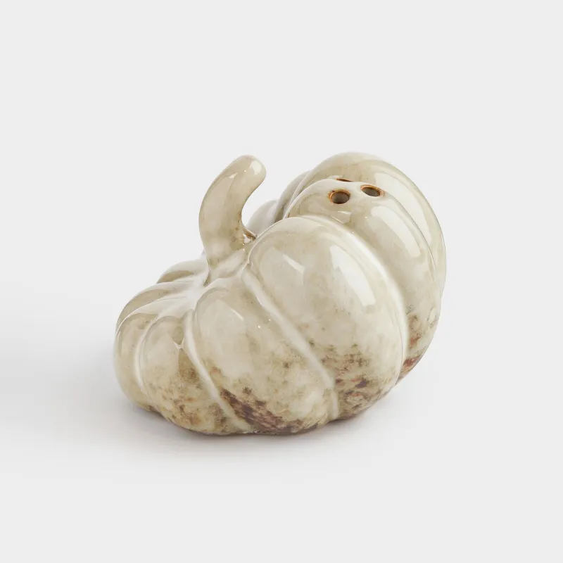 Емкость для соли или перца, 7 см, фарфор P, молочно-коричневая, Тыква, Slight frost