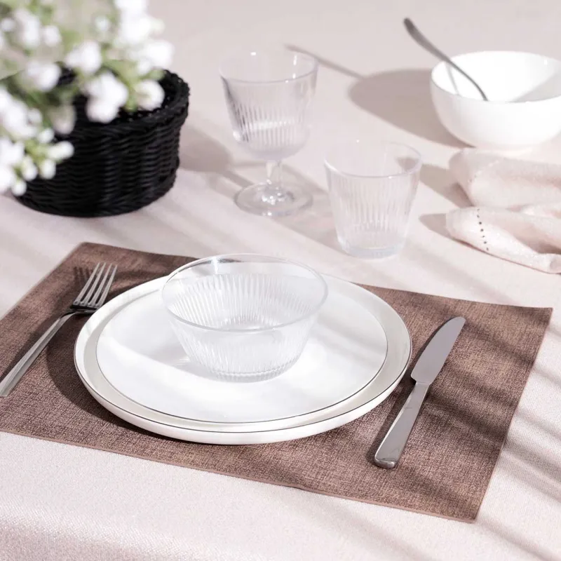 Салфетка под приборы, 30х43 см, полиуретан, прямоугольная, коричневая, Rock, image-2