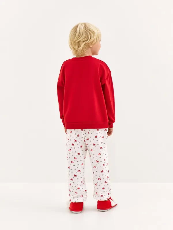 Комплект детский, домашний, р. 98 см, полиэстер/вискоза, красно-белый, Jodie-k, image-4