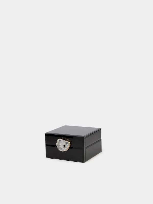 Шкатулка для украшений, черная, Glossy black, image-0