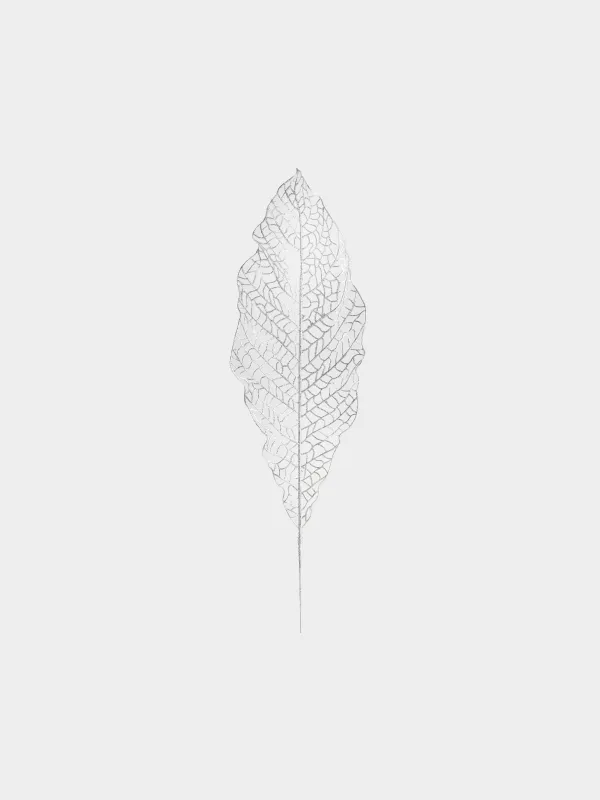 Ветка декоративная, 80 см, Серебристый лист, Sparkle decor, image-0