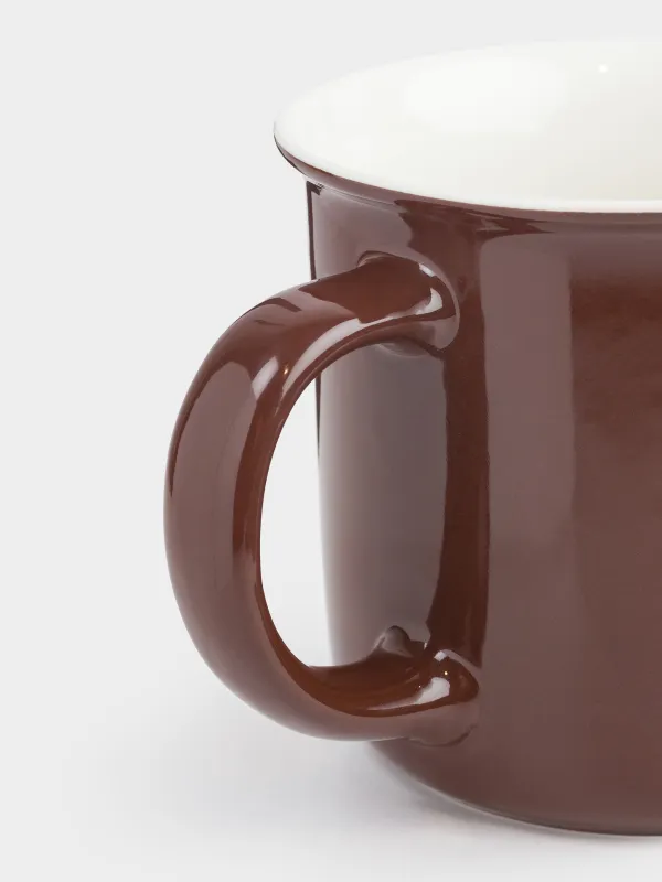 Кружка, 370 мл, фарфор N, коричневая, Гриб, Colors autumn, image-5