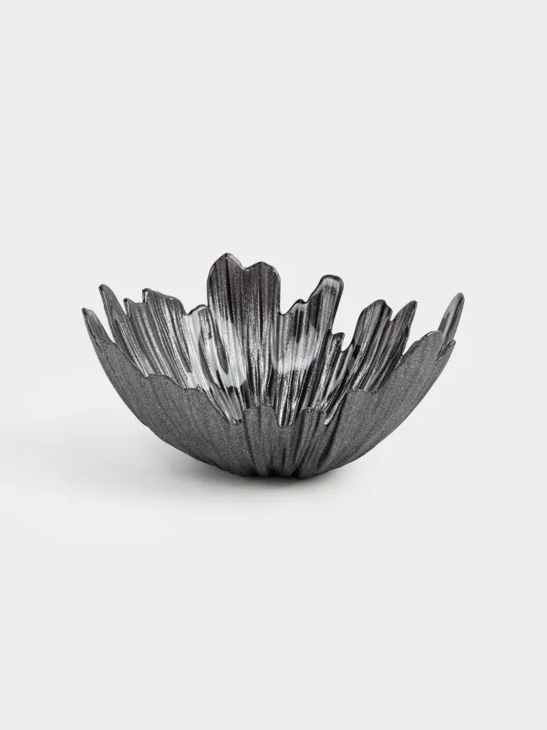 Ваза для фруктов, 26х12 см, стекло Р, серая, Verge, image-4