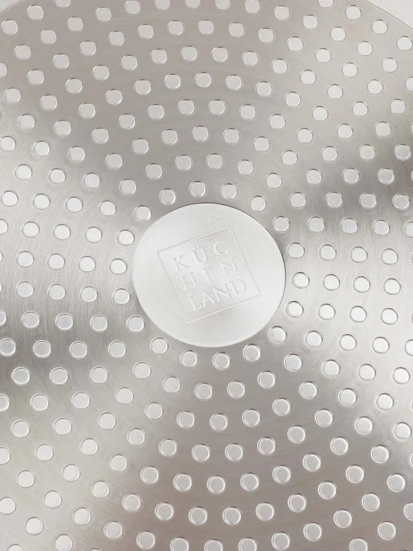 Сковорода блинная, 24 см, с покрытием, алюминий, молочная, Piatto gold, image-3