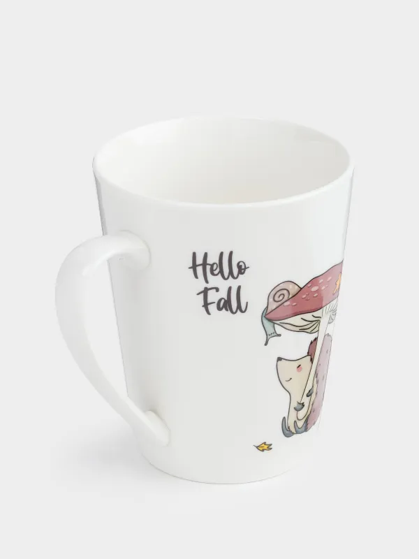 Кружка, 420 мл, Ежик под грибом, Forest animals, image-1