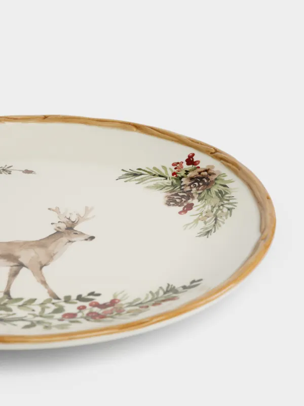 Тарелка обеденная, 28 см, Олень и ягоды, Berries&deer, image-2