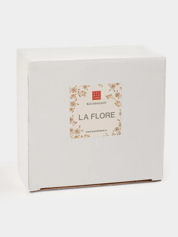 Салатник, 15х6 см, 250 мл, керамика, молочный, Винтажные цветы, La flore, image-4