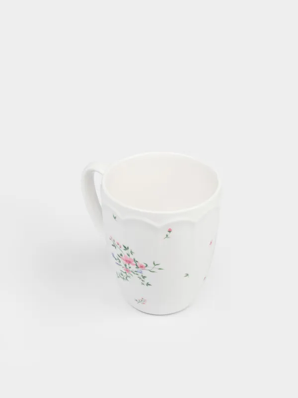 Кружка, 380 мл, 2 шт, фарфор N, белая, Нежные цветы, El floria, image-2