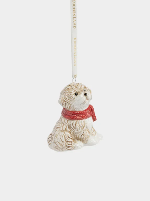 Игрушка елочная, 6 см, Мальтипу в шарфе, Figure christmas, image-2