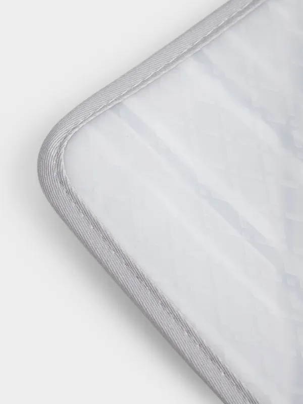 Подставка-прихватка, 18x18 см, силикон/хлопок, квадратная, серая, Полоска, Bakery, image-3