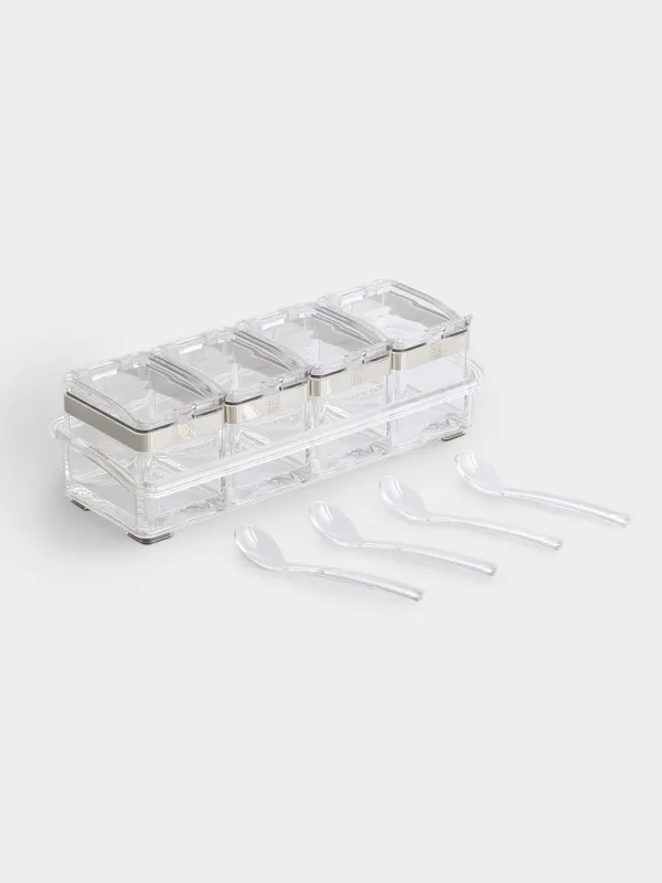 Контейнер, 26х9 см, 4 шт, с ложками, Kitchen tools, image-1
