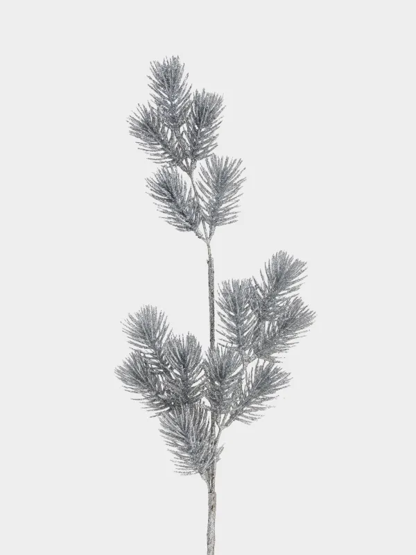 Ветка декоративная, 70 см, пластик, Серебристая хвоя, Conifer grey, image-1