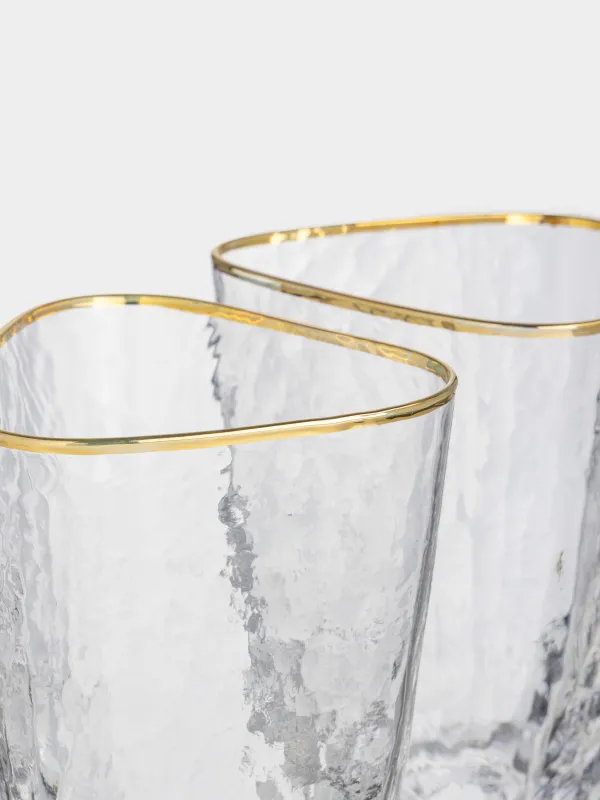 Стакан, 13 см, 400 мл, 2 шт, стекло, с золотистым кантом, Triangle Gold, image-4