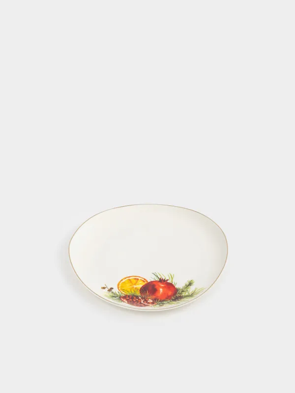 Тарелка закусочная, 21 см, Гранаты и апельсин, Christmas miracle, image-2