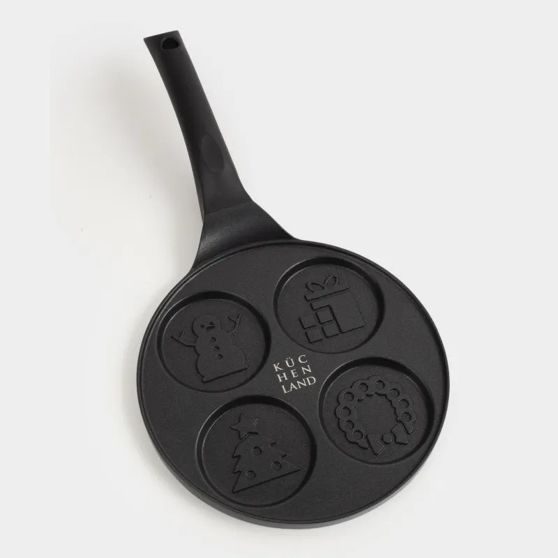 Сковорода для яиц и оладий, 21 см, 4 отд, с покрытием, алюминий, Новогодние атрибуты, Action, image-2