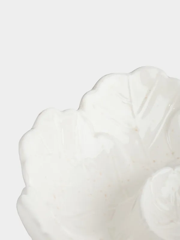 Блюдо, 24х7 см, с соусником, керамика, молочное, в крапинку, Еж на листьях, Slight frost, image-2