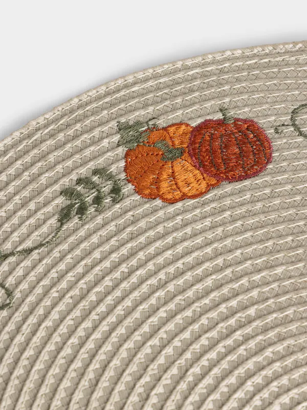 Салфетка под приборы, 38 см, Тыквы, Circle embroidery, image-3