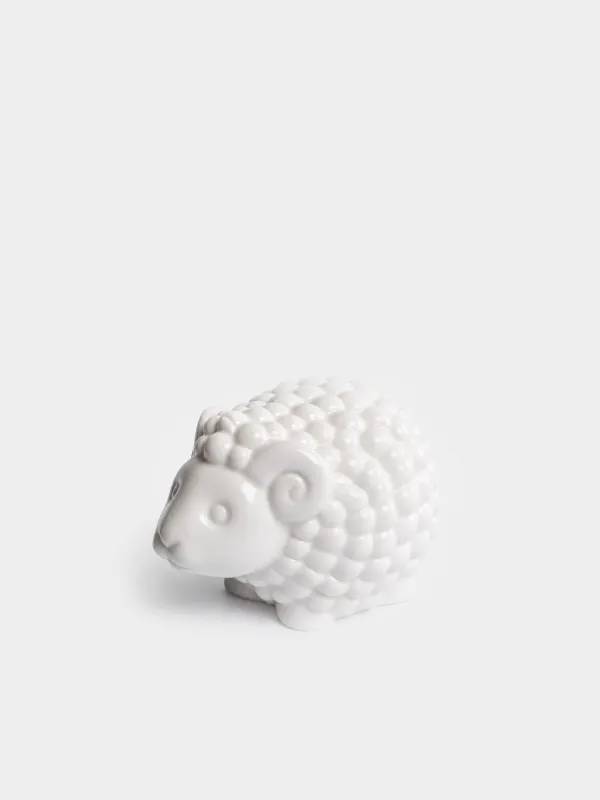 Светильник декоративный, 9 см, Баран, Sheep milky, image-0