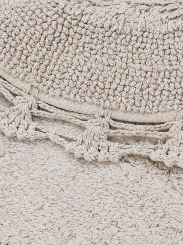 Коврик, 60x100 см, овальный, хлопок, бежевый, Кружево, Knit, image-3