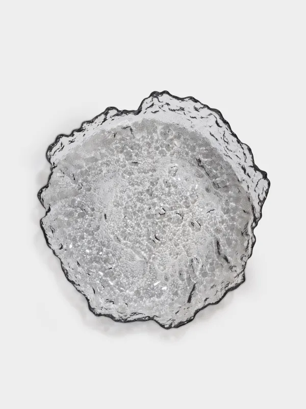 Блюдо, 25х3 см, стекло, серое, Nautilus color, image-1