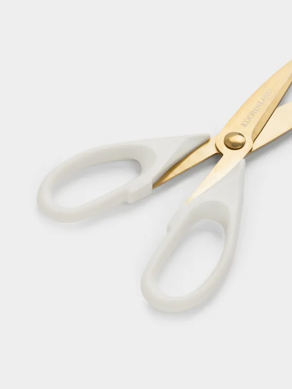 Ножницы кухонные, 22 см, сталь/пластик, молочно-золотистые, Milk kitchen, image-2