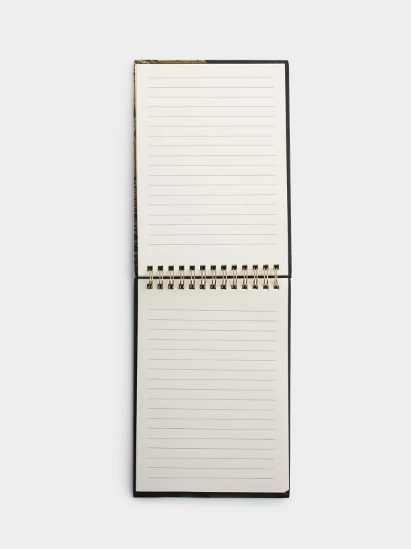 Блокнот для записей, 13х18 см, 80 л, на кольцах, с подвеской, черный, Лошадь, Stationery horse, image-3