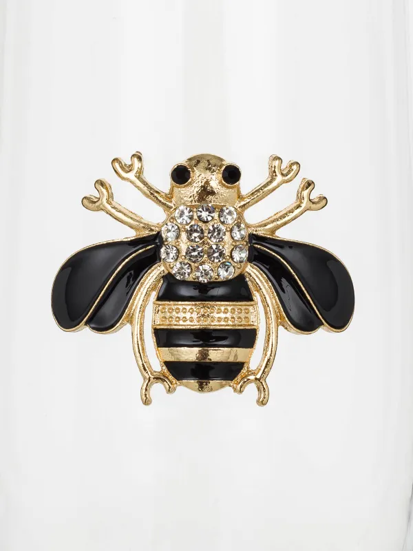 Стакан для виски, 10 см, 450 мл, стекло/металл, Шмель, Lux elements, image-2