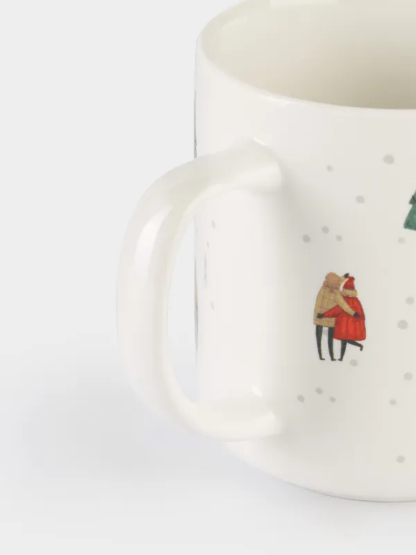 Кружка, 430 мл, фарфор N, белая, Зимние каникулы, Holiday mood, image-4