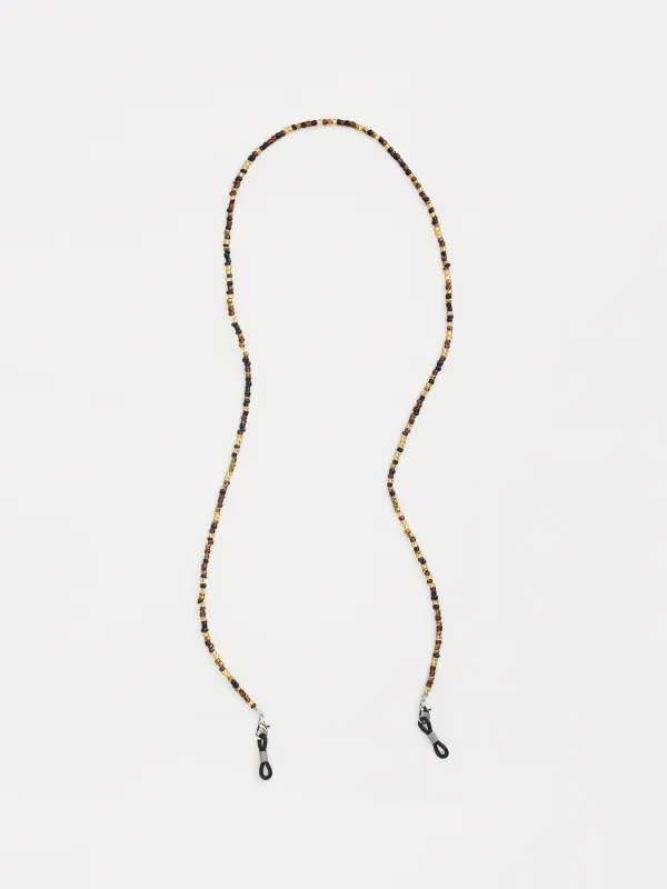 Цепочка для очков, 71 см, бисер/металл, цветная, Pearl color, image-0